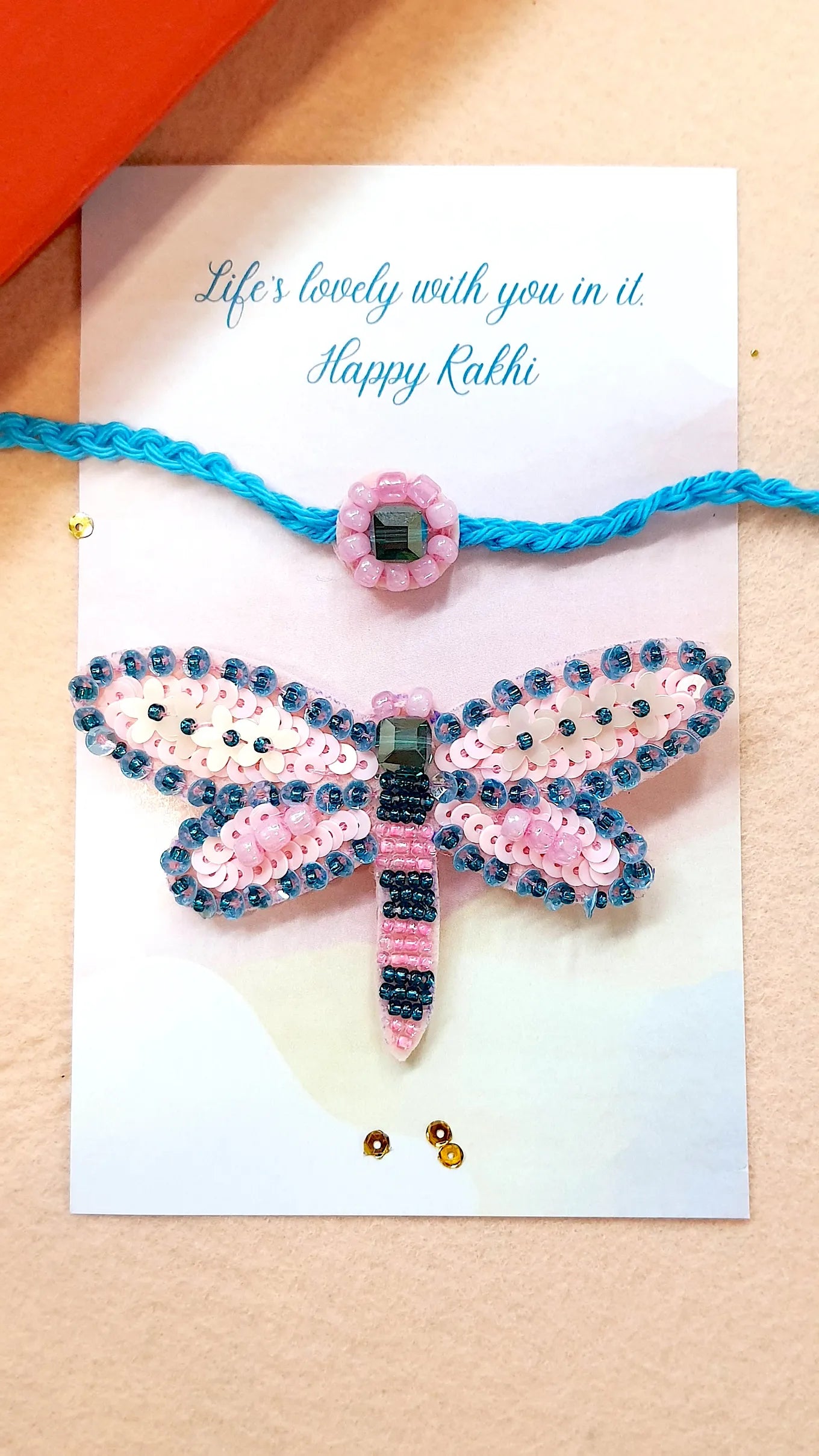 Azure Rakhi & Dragonfly Brooch