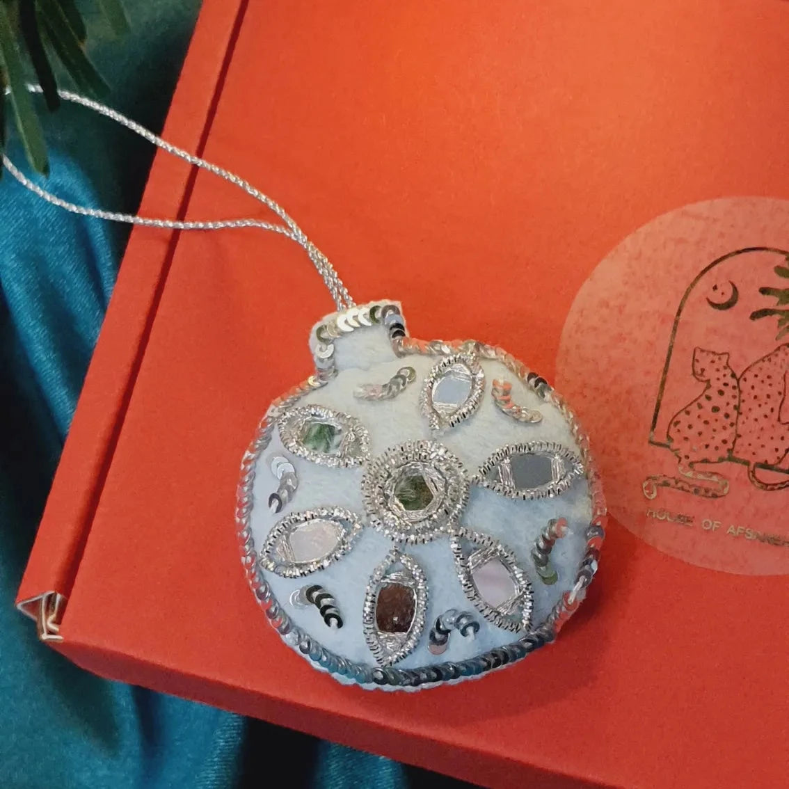 BLUE & SILVER BAUBLE