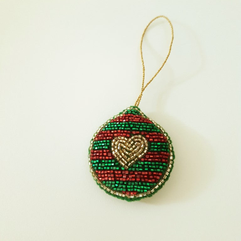 GREEN HEART BAUBLE